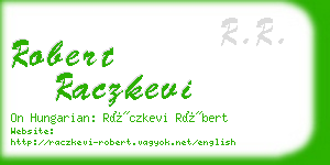 robert raczkevi business card